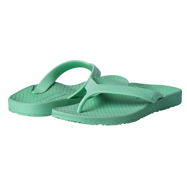 Archline Orthotic Thongs Support Shoes Footwear Flip Flops Dew Green Slippers