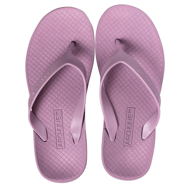 Archline Orthotic Flip Flops Thongs Support Shoes Footwear Lilac Purple Slippers