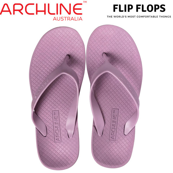 Archline Orthotic Flip Flops Thongs Support Shoes Footwear Lilac Purple Slippers