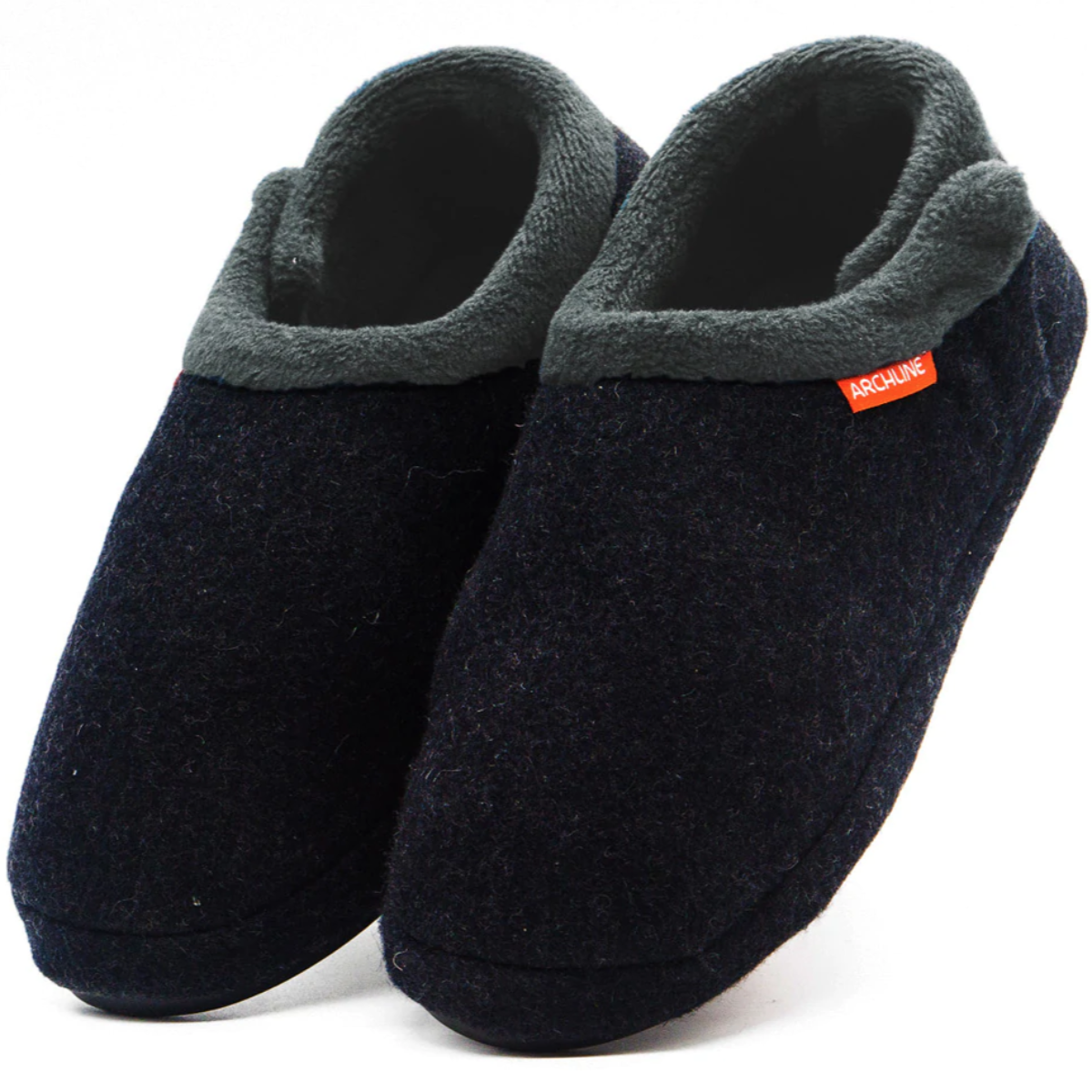 Archline Orthotic Closed Scuffs Orthopedic Moccasins Shoes Charcoal Marle Slippers