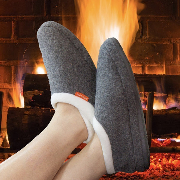 Archline Orthotic Closed Scuffs Orthopedic Moccasins Shoes Grey Marle Slippers