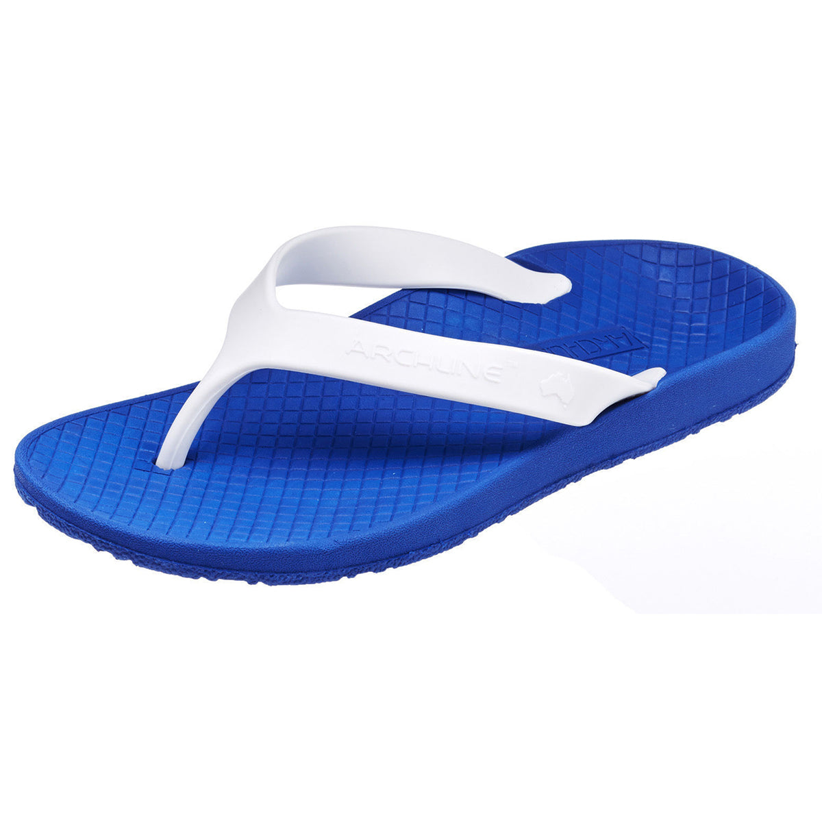 Archline Orthotic Thongs Support Shoes Footwear Flip Flops Orthopedic Blue/White Slippers