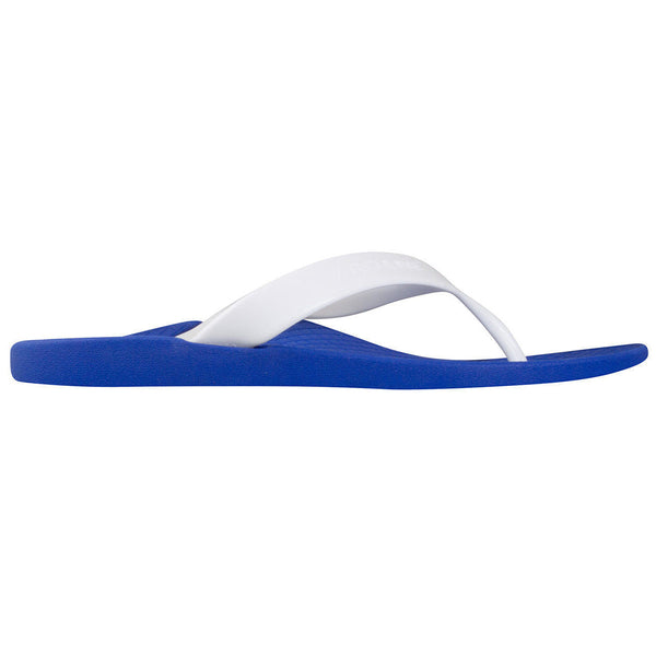 Archline Orthotic Thongs Support Shoes Footwear Flip Flops Orthopedic Blue/White Slippers