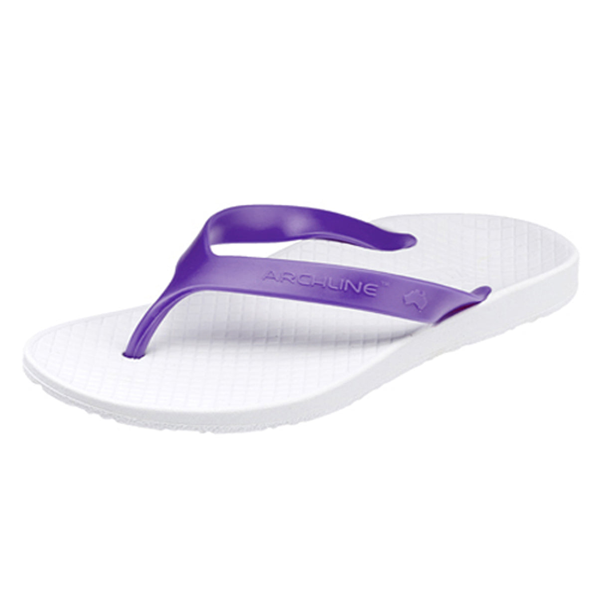Archline Orthotic Thongs Support Shoes Footwear Flip Flops Orthopedic White/Fuchsia Slippers