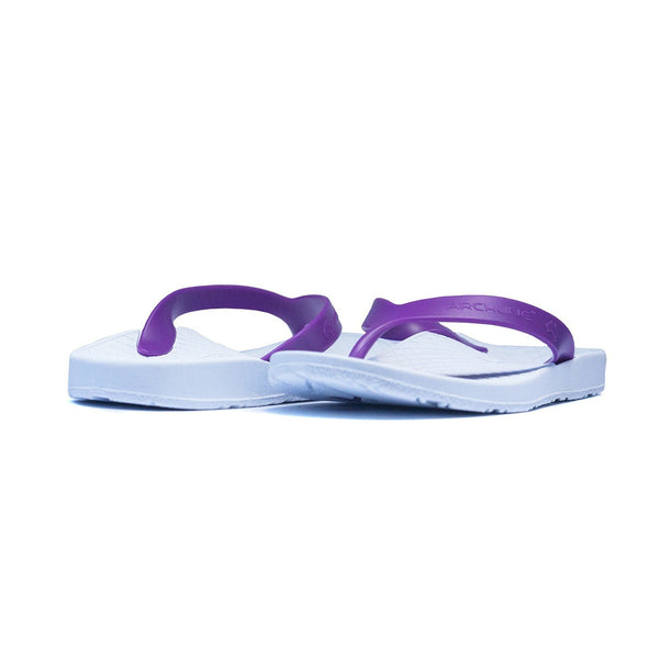 Archline Orthotic Thongs Support Shoes Footwear Flip Flops Orthopedic White/Fuchsia Slippers