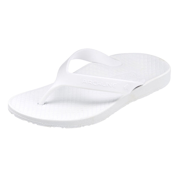 Archline Orthotic Thongs Support Shoes Footwear Flip Flops Orthopedic White/White Slippers