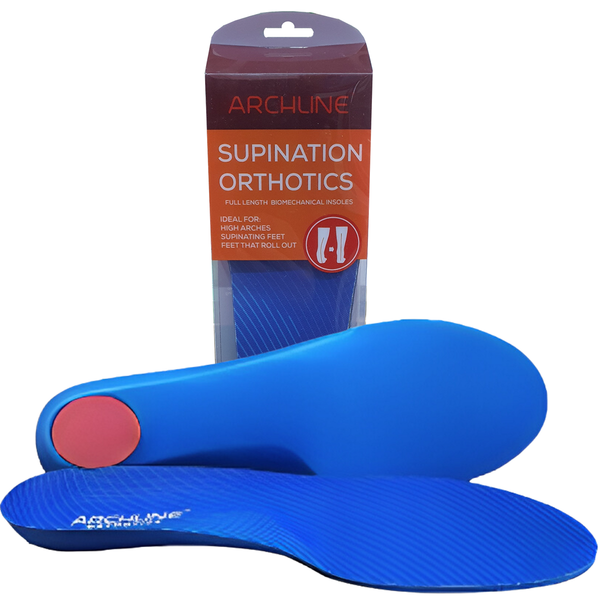 Archline Supination Orthotic Insoles Full Length (Unisex) Plantar Fasciitis High Insoles & Shoe Inserts