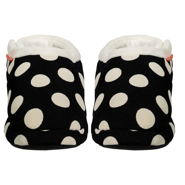 Archline Orthotic Slippers Closed Scuffs Pain Moccasins Relief Black/White Polka Dots Comfort Shoes