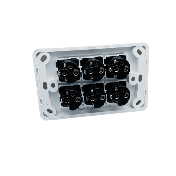 6 Gang Wall Plate Electricity Switch Plugs Jacks & Wall Plates