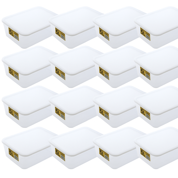16X 5L W/ Lids Bulk Lot Food Storage Containers