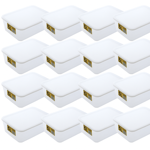 16X 5L W/ Lids Bulk Lot Food Storage Containers