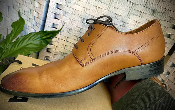 Leather Derby Dress Lace Up Shoes Wedding Business Formal In Tan Uk 10 Footwear