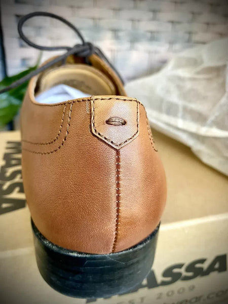 Leather Derby Dress Lace Up Shoes Wedding Business Formal In Tan Uk 9 Footwear