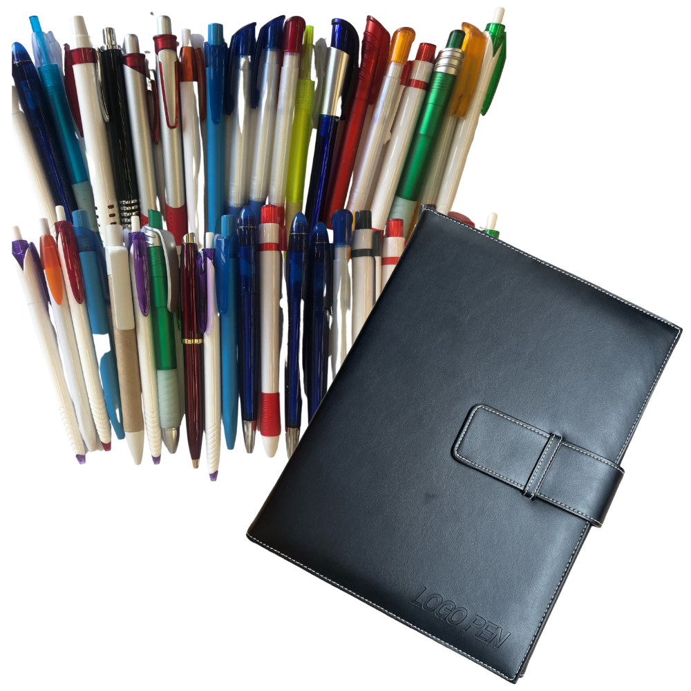 Br 114X Ball Point Pen + Pens Holder Folder Gift School Office Business Ball Point Pens