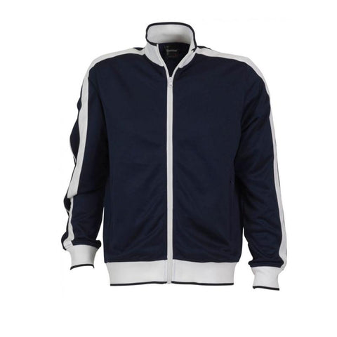 Identitee Mens Varsity Track Top Jacket Tracksuit Warm Winter Jumper Long Sleeve Navy/White 3Xl Coats Jackets & Vests