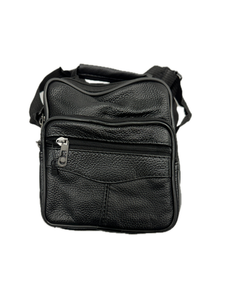 Br Apparel Small Genuine Leather Messenger Bag Shoulder Travel Satchel Crossbody Sling Black Duffle Bags