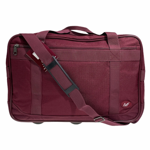 Leuts 44L Foldable Duffel Bag Gym Sports Luggage Travel Foldaway School Bags Maroon Duffle Bags