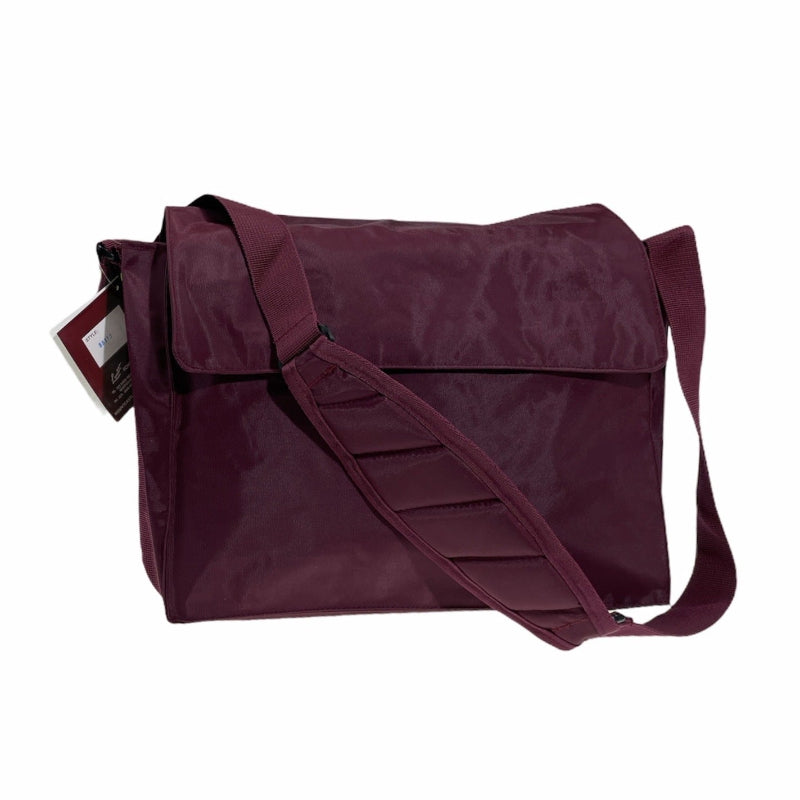 Leuts Tote Library Shoulder Bag School Book Books Carry Storage Messenger Maroon Backpacks & Bags
