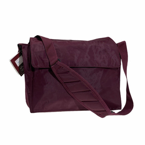 Leuts Tote Library Shoulder Bag School Book Books Carry Storage Messenger Maroon Backpacks & Bags