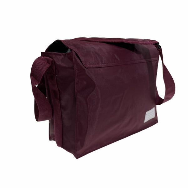 Leuts Tote Library Shoulder Bag School Book Books Carry Storage Messenger Maroon Backpacks & Bags