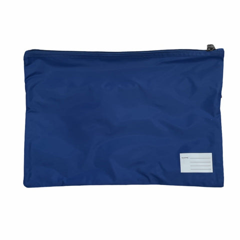 Leuts Twin Zip Jumbo Pencil Case Travel Bag Pouch Storage School Office Royal Blue Pencil Cases