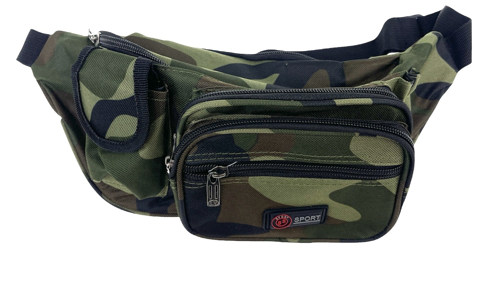 Br Apparel Canvas Camo Bum Bag Camouflage Waist Travel Belt Wallet Money Security Zips Waist Packs & Bags