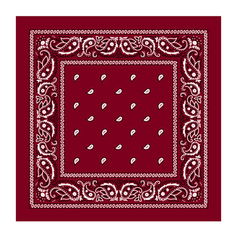 Br Costumes Bandana Paisley 100% Cotton Head Wrap Durag Bandanna Summer Biker Scarf Mask Burgundy Scarves