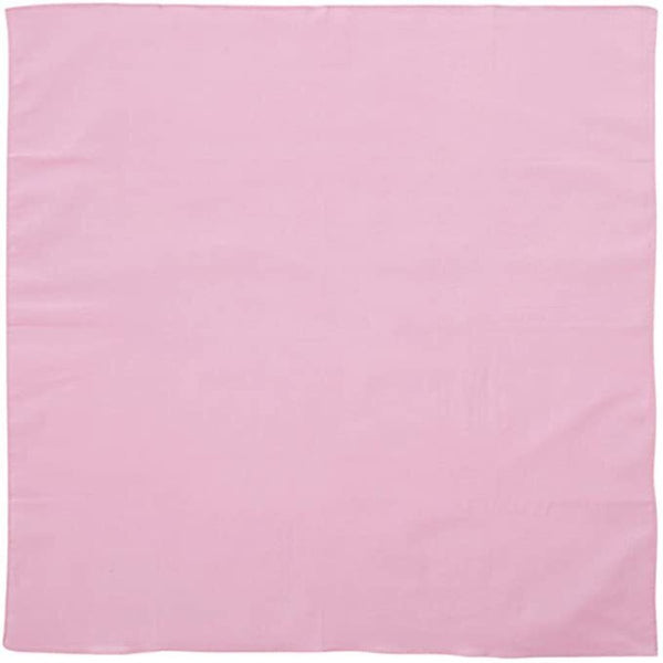 Br Costumes Bandana Paisley 100% Cotton Head Wrap Durag Bandanna Summer Biker Scarf Mask Light Pink (Plain) Scarves