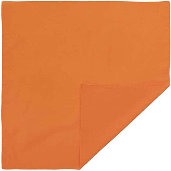 Br Costumes Bandana Paisley 100% Cotton Head Wrap Durag Bandanna Summer Biker Scarf Mask Orange (Plain) Scarves