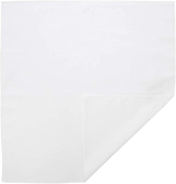 Br Costumes Bandana Paisley 100% Cotton Head Wrap Durag Bandanna Summer Biker Scarf Mask White (Plain) Scarves