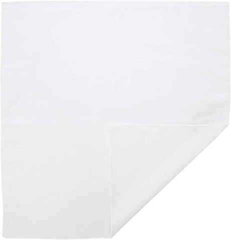 Br Costumes Bandana Paisley 100% Cotton Head Wrap Durag Bandanna Summer Biker Scarf Mask White (Plain) Scarves