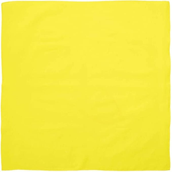 Br Costumes Bandana Paisley 100% Cotton Head Wrap Durag Bandanna Summer Biker Scarf Mask Yellow (Plain) Scarves