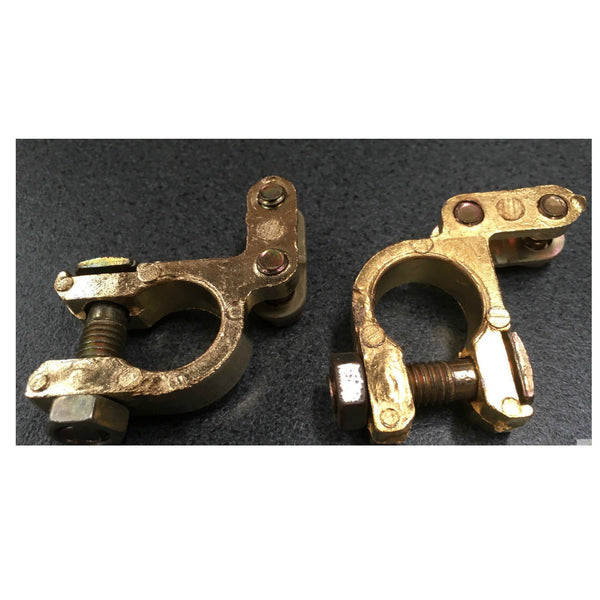 Br Auto 2Pcs Battery Terminal Clamp Replacement Clips Brass Connector Car Durable Clamps