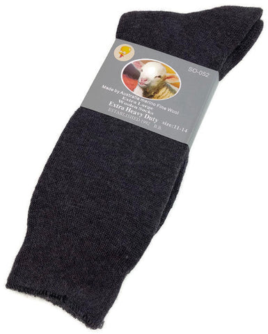 7 11 Br Apparel 1 Pair Merino Wool Blend Woolen Work Hiking Heavy Duty Warm Winter Thermal Charcoal Socks