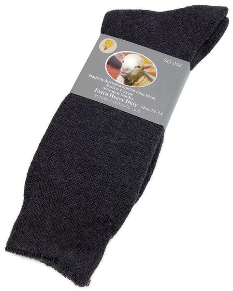 7 11 Br Apparel 1 Pair Merino Wool Blend Woolen Work Hiking Heavy Duty Warm Winter Thermal Charcoal Socks