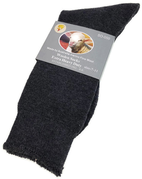 7 11 Br Apparel 1 Pair Merino Wool Blend Woolen Work Hiking Heavy Duty Warm Winter Thermal Charcoal Socks