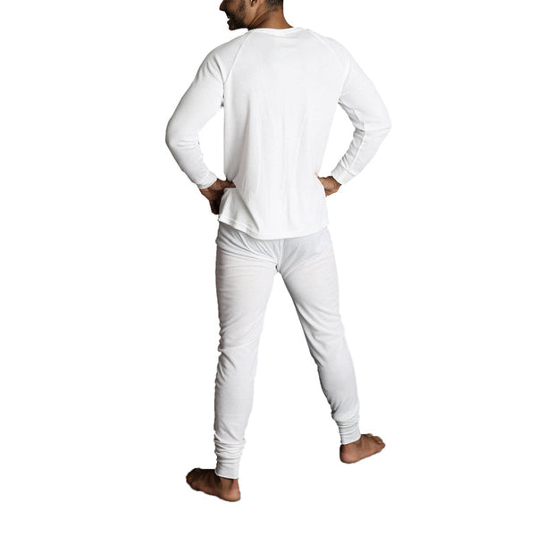 Br Apparel Mens Merino Wool Thermal Underwear Set Long Sleeve Top Johns Beige Compression & Base Layers