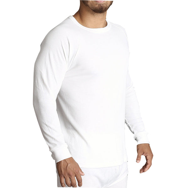 Mens Merino Wool Blend Long Sleeve Thermal Top Underwear Thermals Base Layer Beige 3Xl Compression & Base Layers