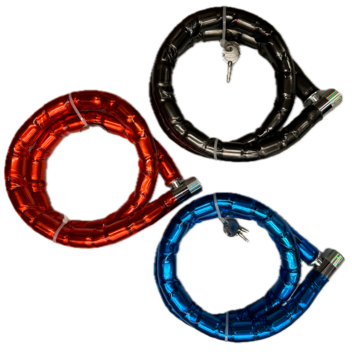 Br Outdoor Thick Motorbike Bicycle Lock With Keys Bike Scooter Anti Theft Chain Assorted Padlocks