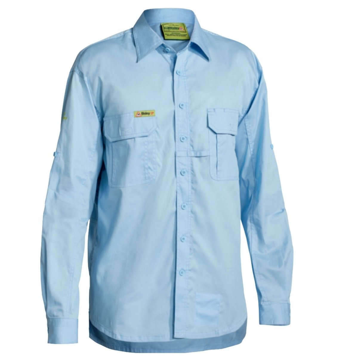 Bisley Insect Protection Fishing Shirt Long Sleeve Casual Business Work Cotton Vrs6140_Bblb (Blue) Casual Shirts