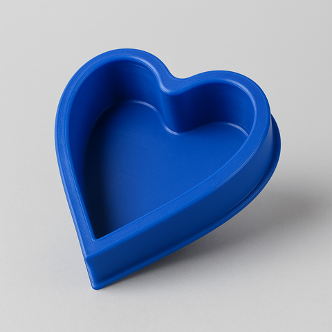 Heart Shaped Silicone Baking Mould Blue Muffin Pans & Baking Moulds