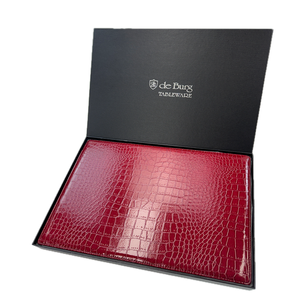 De Burg 4 Piece Table Place Mat Set Placemat With Croc Pattern Red Placemats