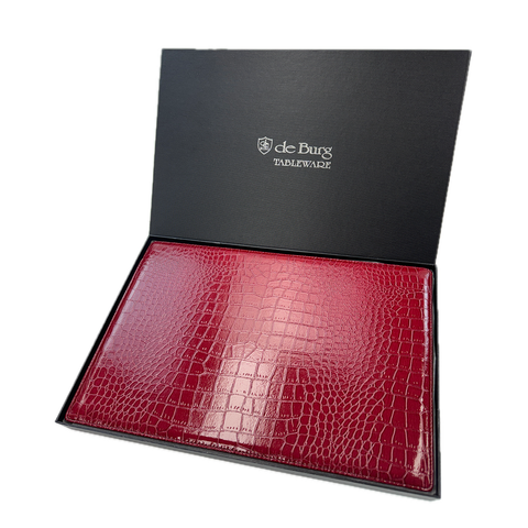 De Burg 4 Piece Table Place Mat Set Placemat With Croc Pattern Red Placemats