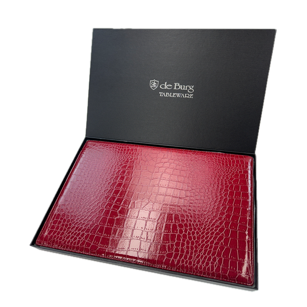 De Burg 4 Piece Table Place Mat Set Placemat With Croc Pattern Red Placemats