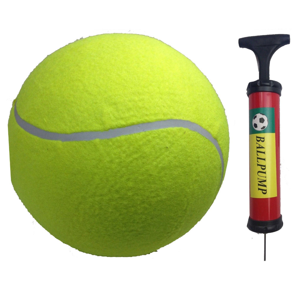 10" Giant Tennis Ball With Pump Air Inflator For Autographs Signatures Table Tennis Balls