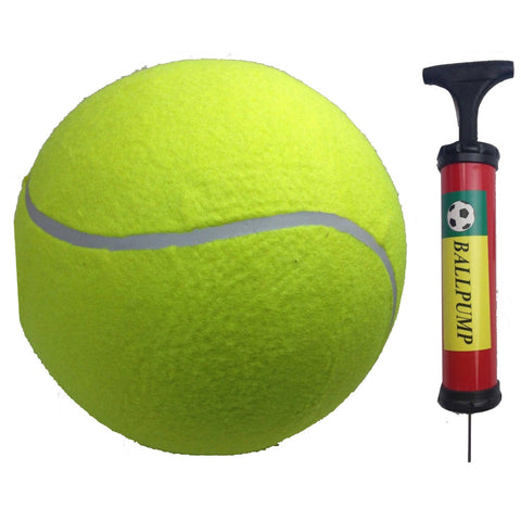 10" Giant Tennis Ball With Pump Air Inflator For Autographs Signatures Table Tennis Balls