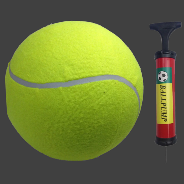 10" Giant Tennis Ball With Pump Air Inflator For Autographs Signatures Table Tennis Balls