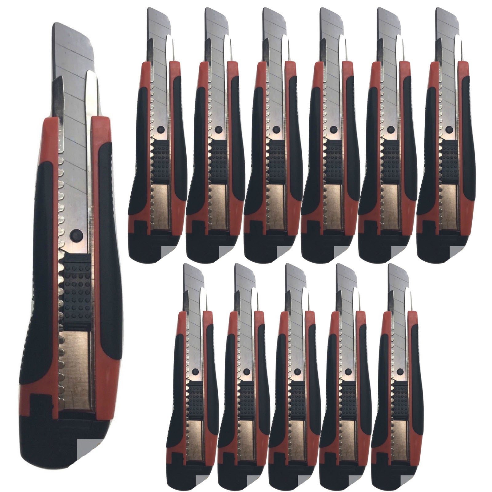 Br Tools 12X Box Cutters Knife Retractable Blade Snap Off Razor 18Mm Durable Opener Bulk Cutters & Trimmers
