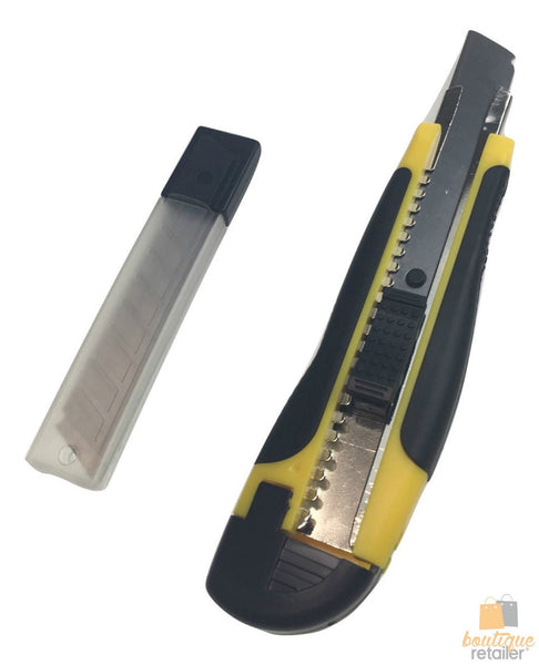 Br Tools 12X Box Cutters Knife Retractable Blade Snap Off Razor 18Mm Durable Opener Bulk Cutters & Trimmers