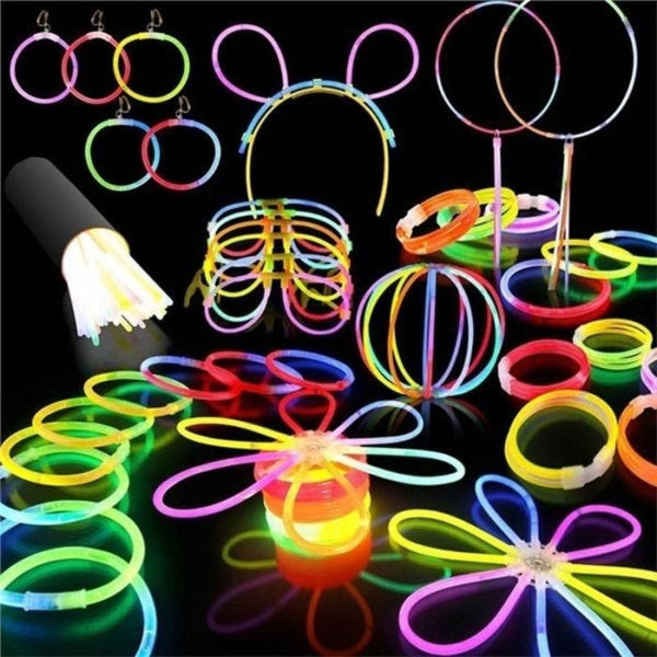 Br 15 Glow Sticks Party Light In The Dark Rave Necklace Disco Bulk Glow Sticks & Glow Jewellery
